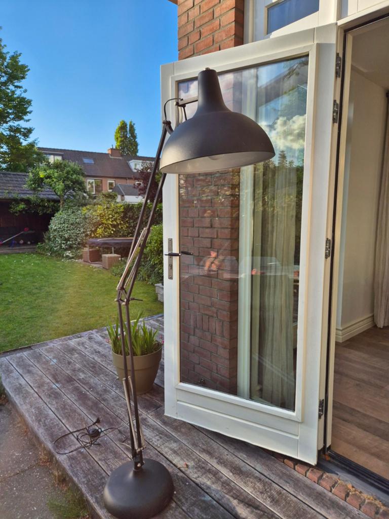 Loods 5 vloerlamp industrieel, Huis en Inrichting, Lampen | Vloerlampen, Ophalen, Minder dan 100 cm