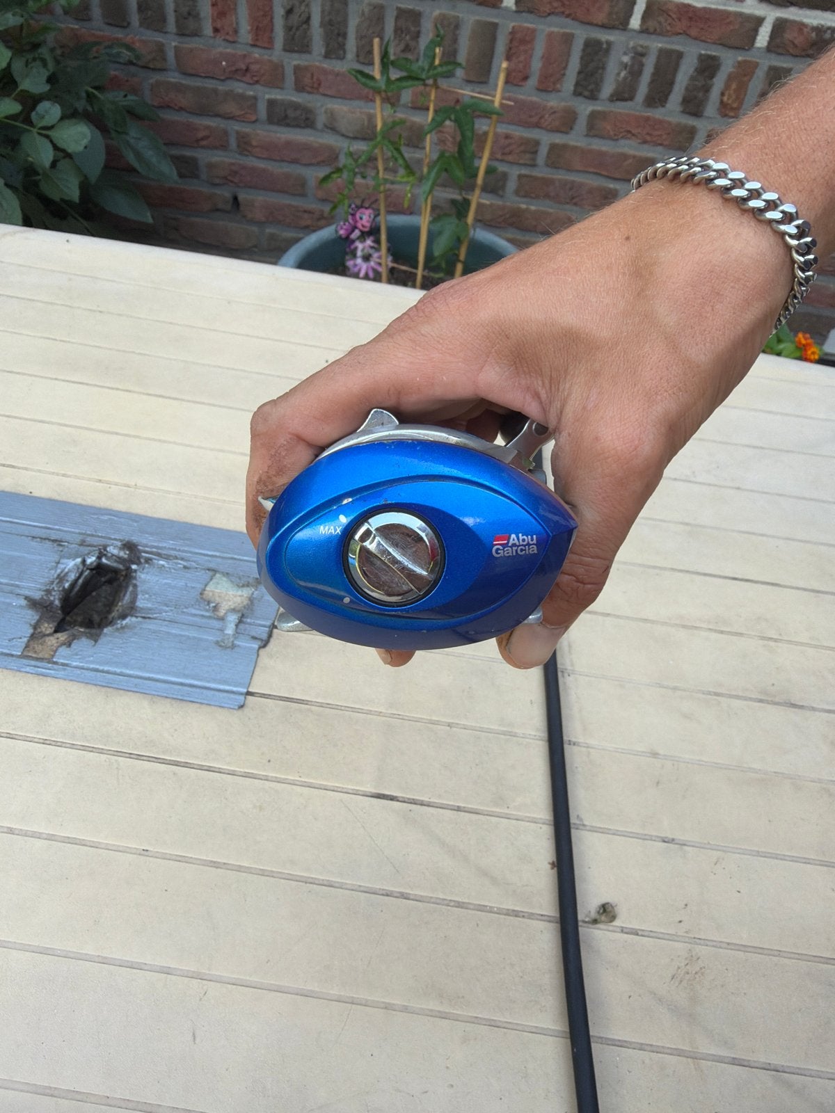 Abu Garcia Black Max Baitcaster Molen, Watersport en Boten, Ophalen of Verzenden, Gebruikt, Molen