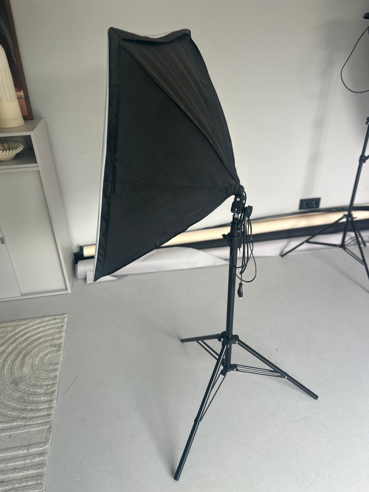 Softbox daglichtlamp op statief fotografie/video verlichting, Ophalen, Zo goed als nieuw, Lamp of Flitsset