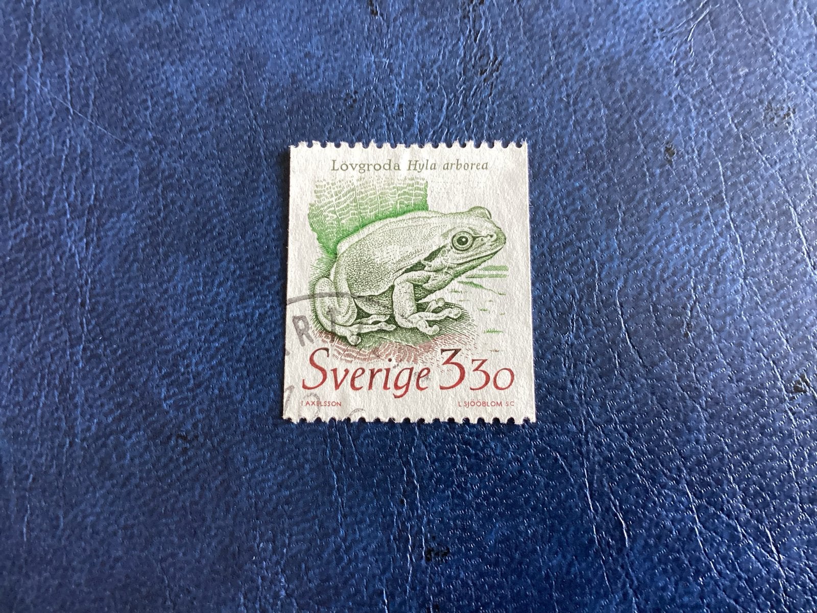Zweden 1989- Mi.1524- boomkikker (Hyla arborea), Ophalen of Verzenden, Zweden, Gestempeld