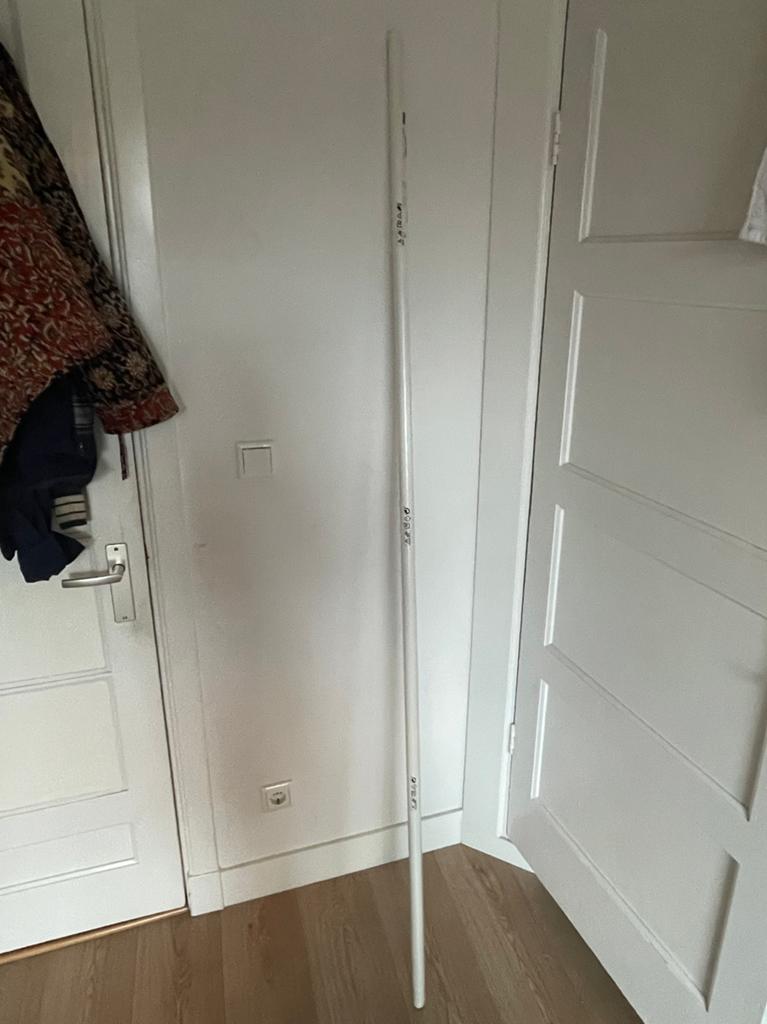 Hugad gordijnroede wit 210-385 cm, Ophalen, Nieuw, Wit, 200 cm of meer