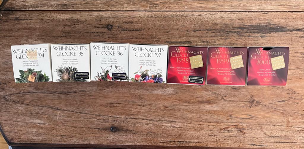 Hutschenreuther Weihnachtsglocke 1994-2000 Collectie, Ophalen of Verzenden, Zo goed als nieuw
