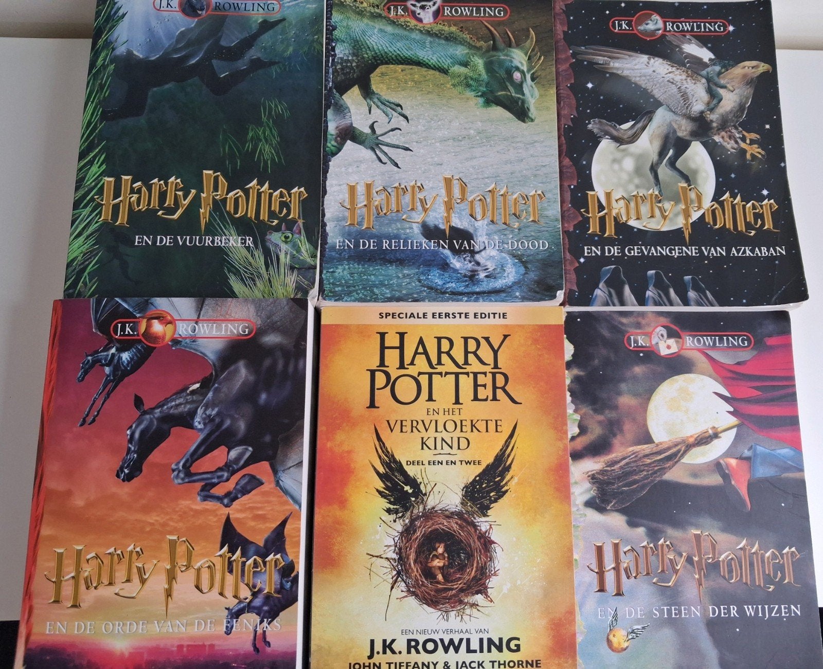 Harry Potter Boekenreeks set van zes boeken, Ophalen of Verzenden, Gebruikt, Boek of Poster