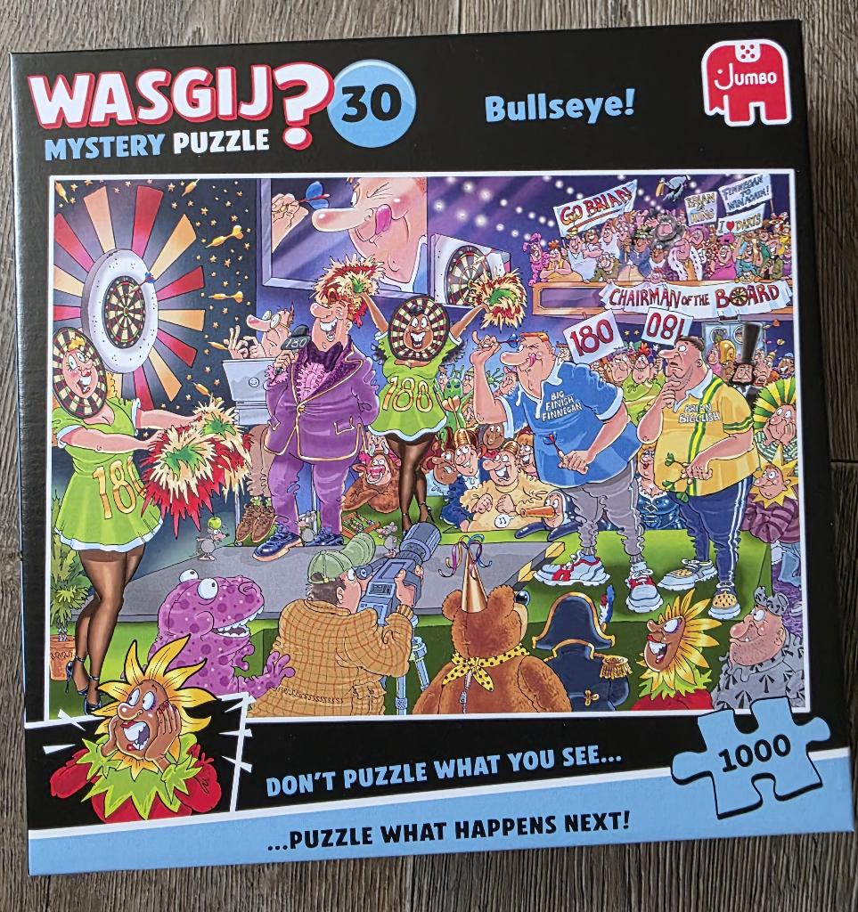 Wasgij mystery 30 Bullseye, Ophalen of Verzenden, 500 t/m 1500 stukjes, Zo goed als nieuw