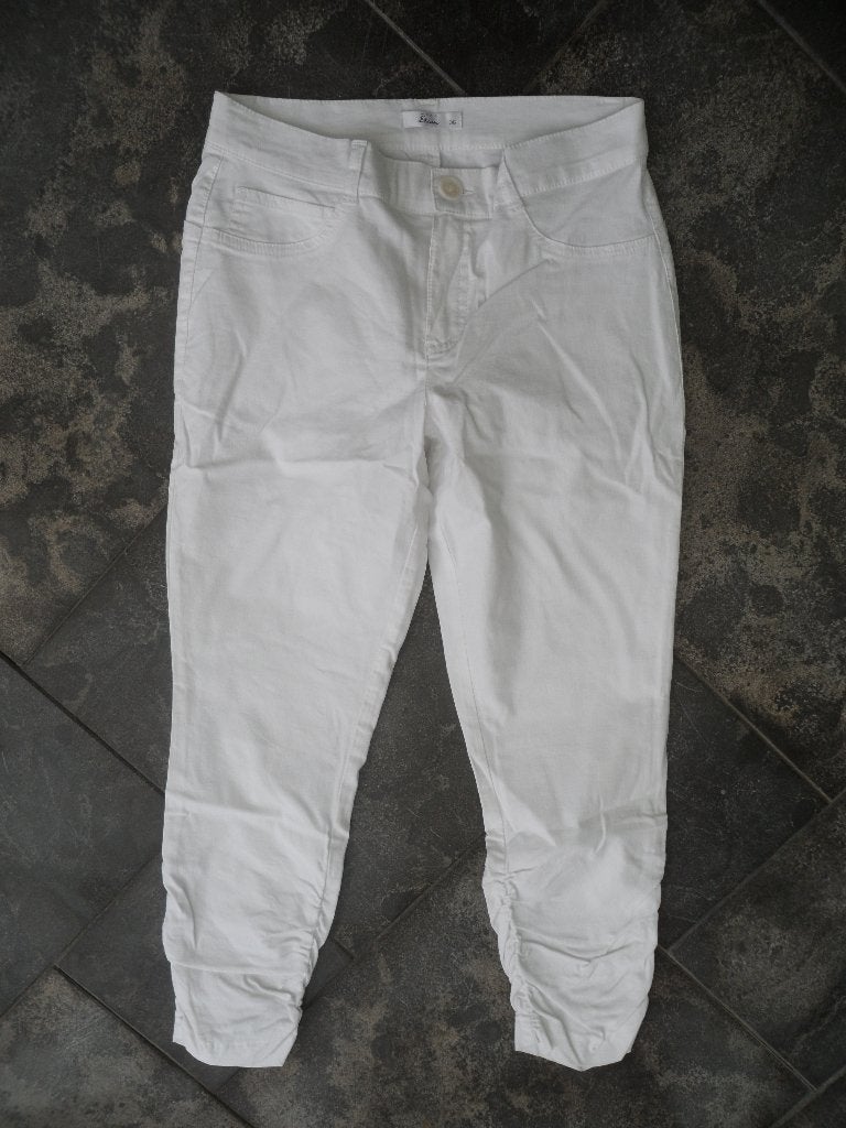 Miss etam witte stretch broek maat 36, Wit, Ophalen of Verzenden, Zo goed als nieuw, Maat 36 (S)