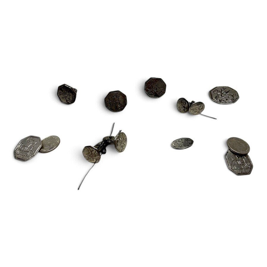 Lot 18e en 19e eeuwse zilveren knopen (11x), Antiek en Kunst, Ophalen of Verzenden, Zilver