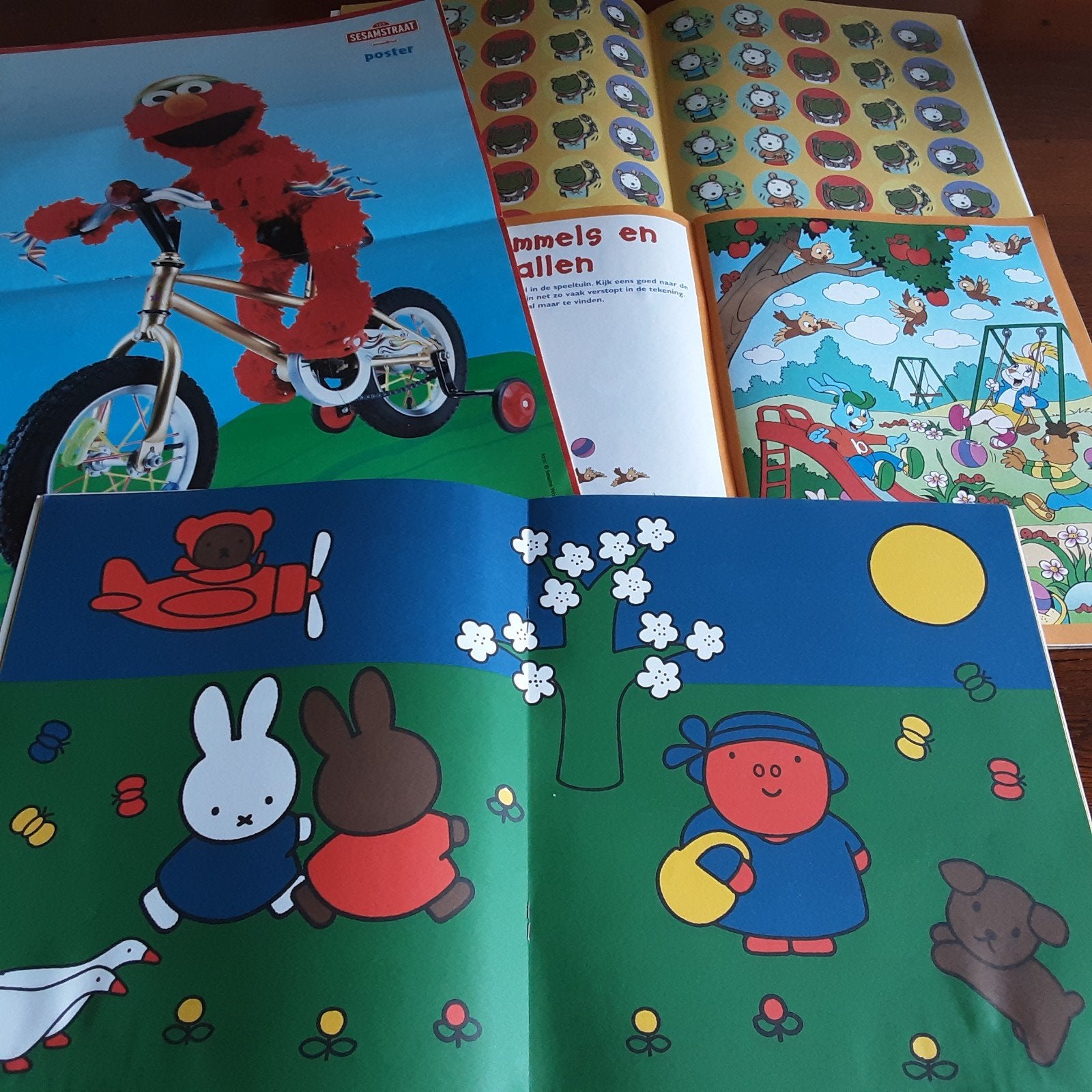 Kinderboeken: Sesamstraat, Nijntje, Nellie & Cezar. Doe Boek, Ophalen of Verzenden, Zo goed als nieuw, Diverse Auteurs, Jongen of Meisje