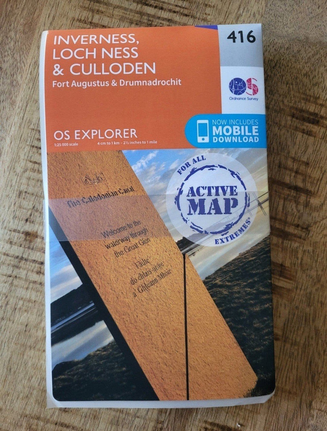 Kaart 416 OS Explorer Map Inverness, Loch Ness, Culloden, Boeken, Ophalen of Verzenden, Europa, Fiets- of Wandelgids, Overige merken