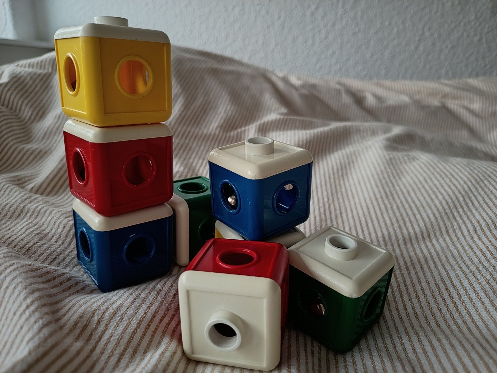 Ambi Toys bouwblokken met rammelaar, Ophalen, Gebruikt, Rammelaar