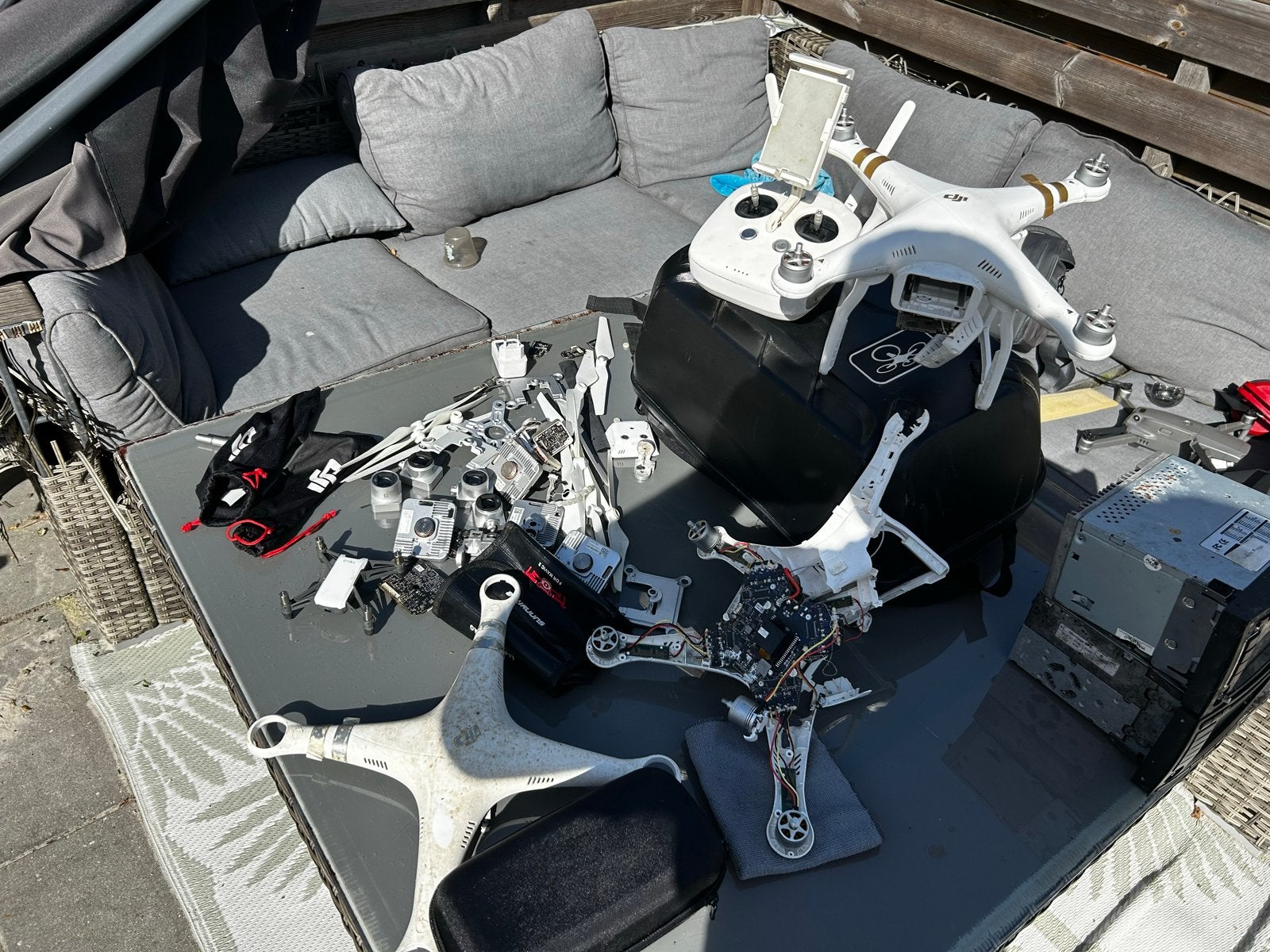 DJI Phantom Professional/Advanced - Gecrasht met afstandsbed, Ophalen of Verzenden, Niet werkend, Professionele drone, DJI