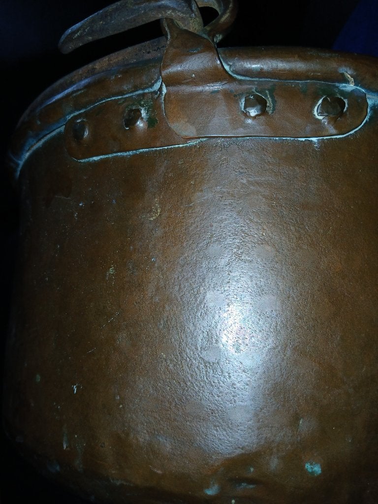 Koperen ketel (aker of blokkenbak, Antiek en Kunst, Ophalen of Verzenden, Koper