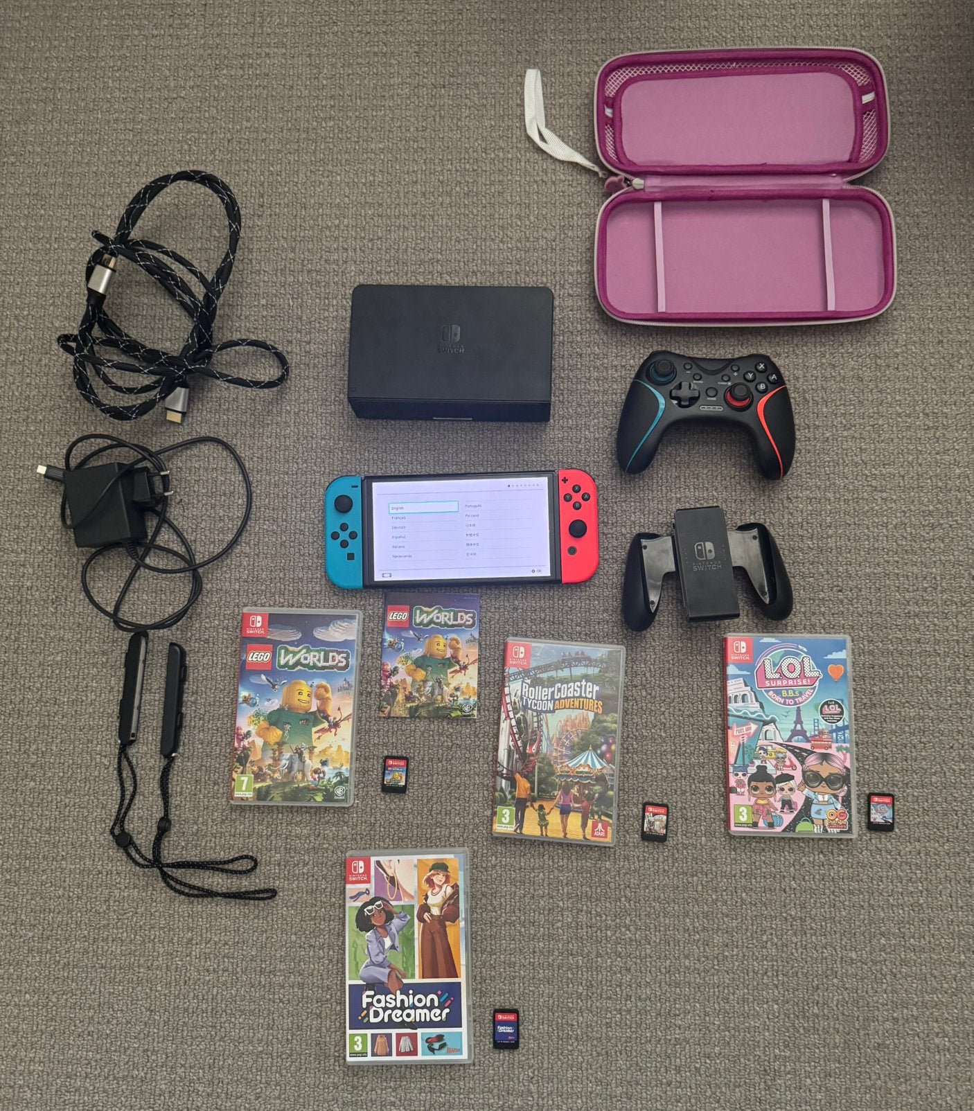Nintendo Switch OLED + 4 Games | volledige set | nieuwstaat, Spelcomputers en Games, Spelcomputers | Nintendo Switch, Ophalen of Verzenden