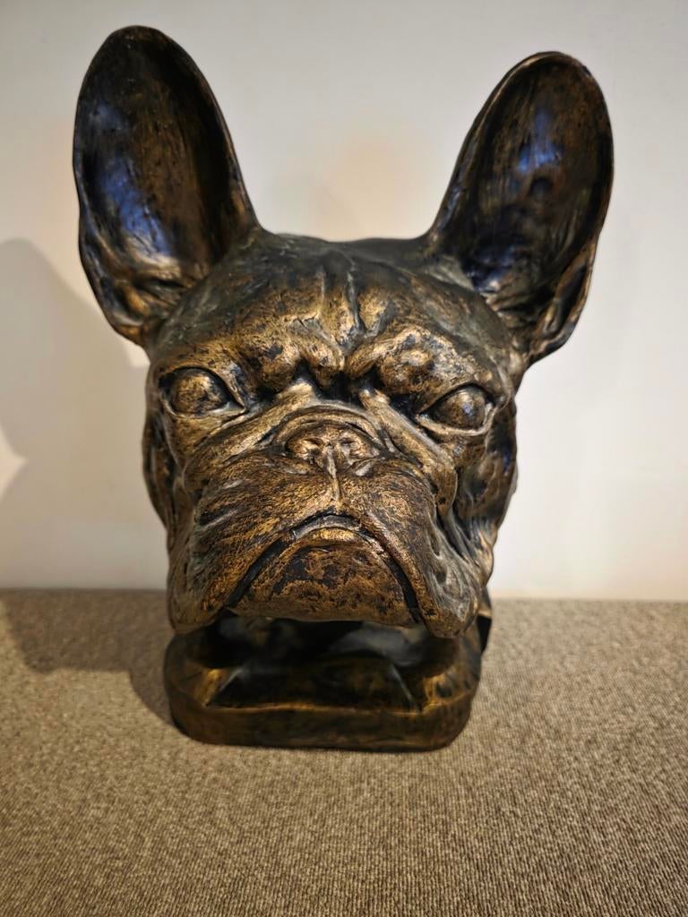 Franse Bulldog Beeld - Decoratief, Ophalen of Verzenden, Gebruikt, Overige materialen, Dierenbeeld