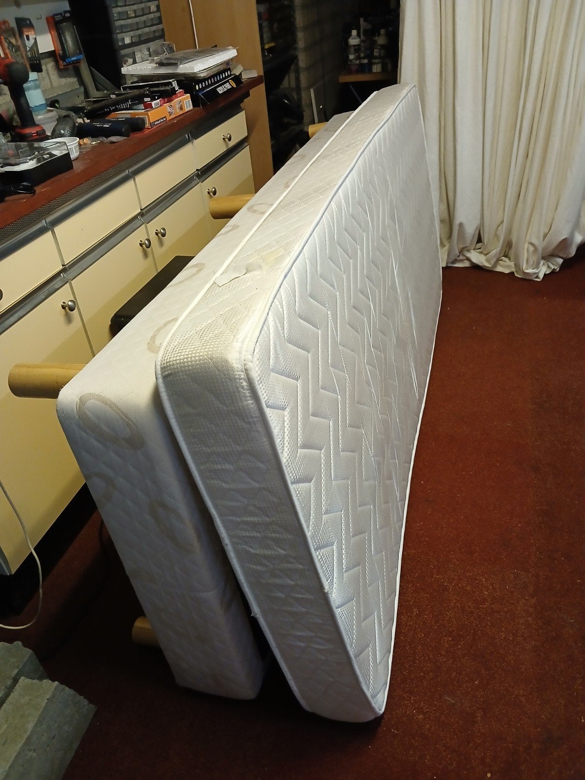Boxspring 80 cm x 200 cm., Ophalen, Eenpersoons, 90 cm