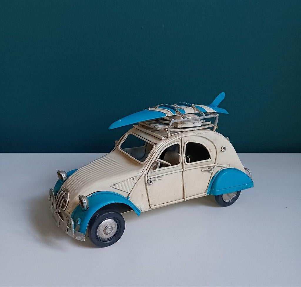 Retro Citroën C2 van metaal, Hobby en Vrije tijd, Modelauto's | 1:43, Ophalen of Verzenden, Auto, Overige merken