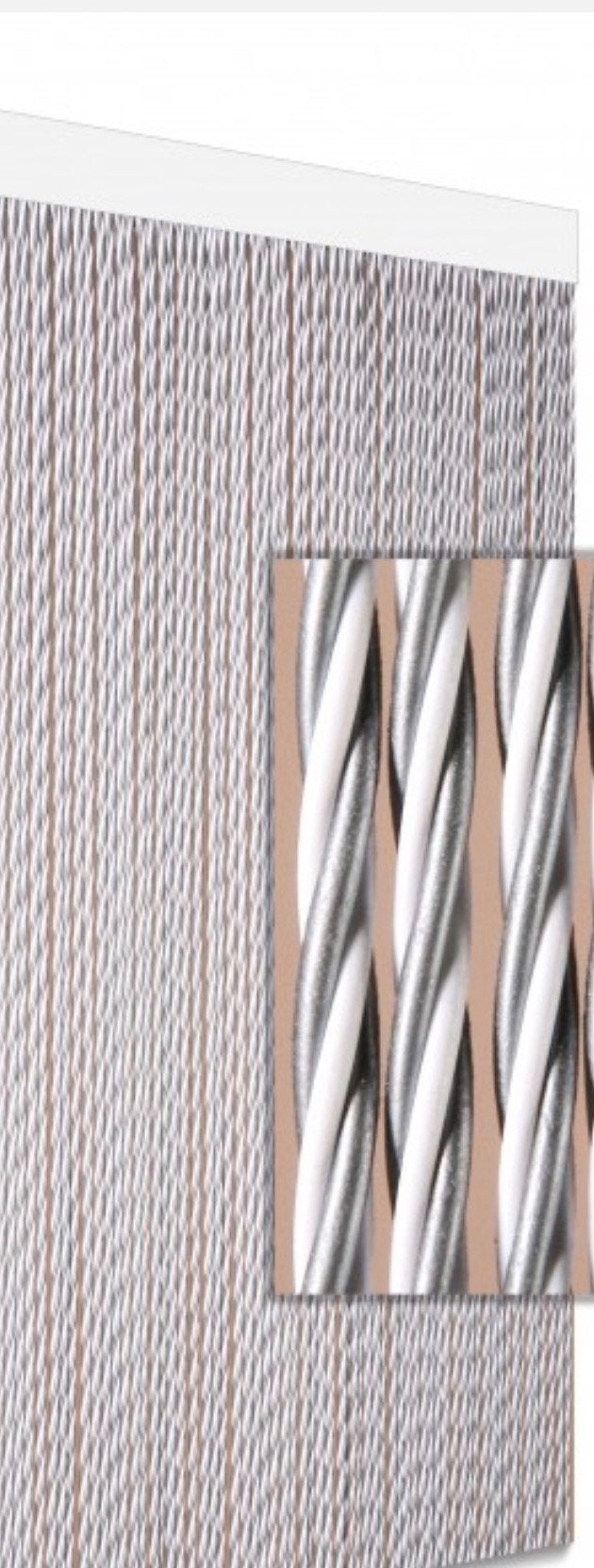 Vliegengordijn wit/ zilver hoge kwaliteit, Kunststof, Gebruikt, Hordeur, Minder dan 200 cm