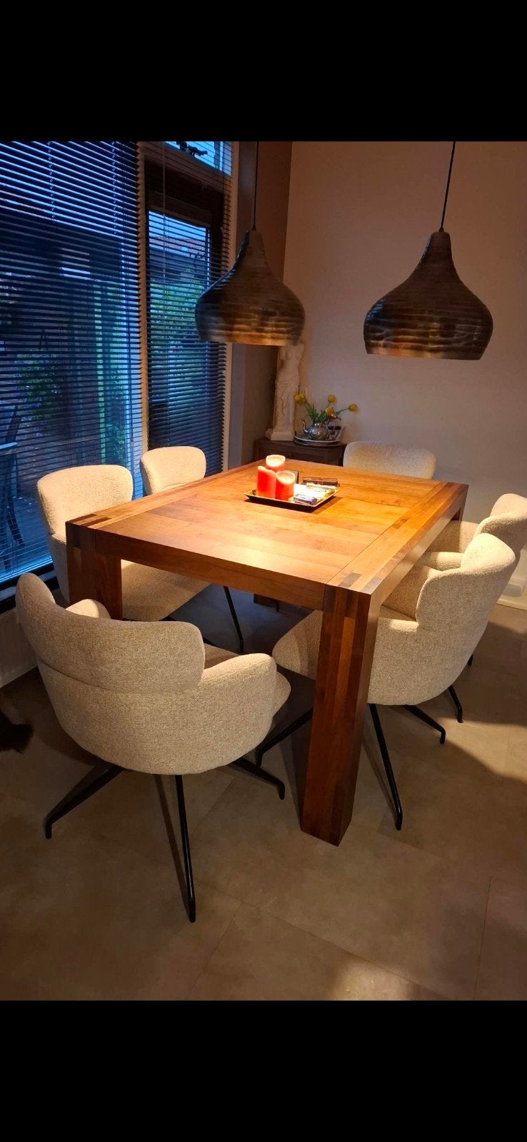 eettafel  puur walnoot, Huis en Inrichting, Ophalen, 100 tot 150 cm, 50 tot 100 cm, Zo goed als nieuw