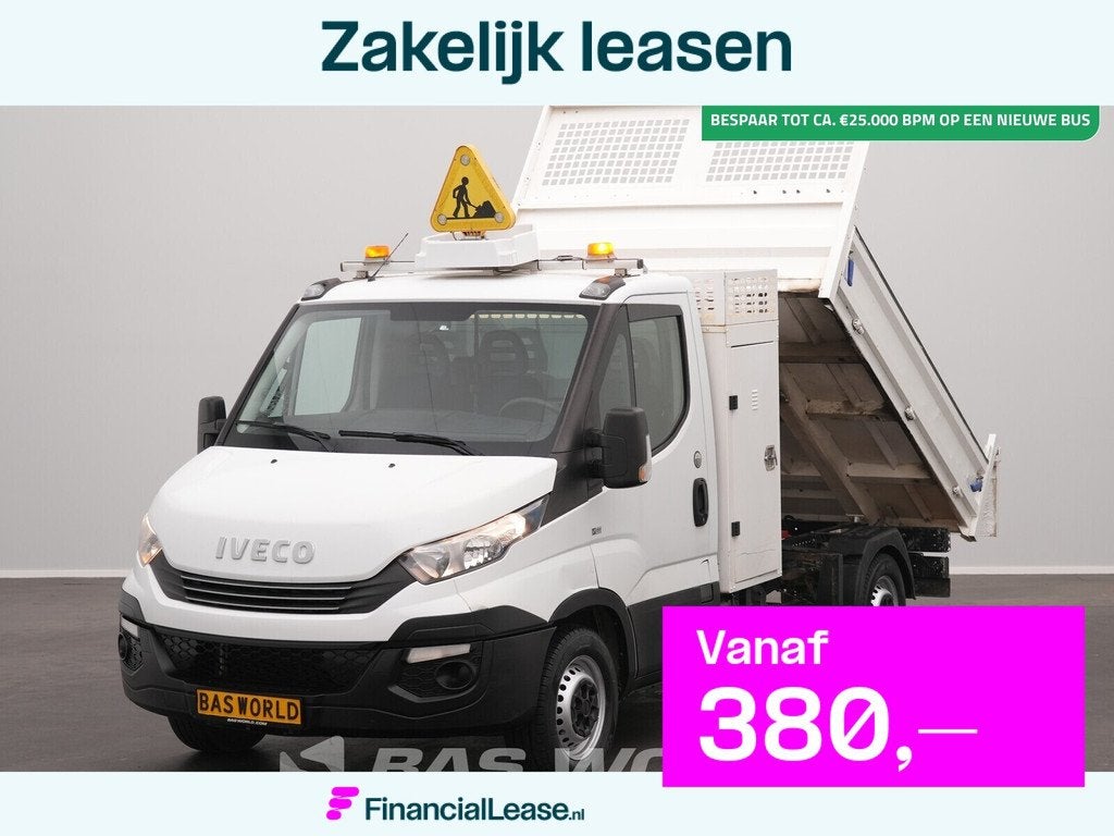 Iveco Daily 35S14 Automaat Open Laadbak met Kist 3.5t trekha, Automaat, Stof, Gebruikt, Euro 6