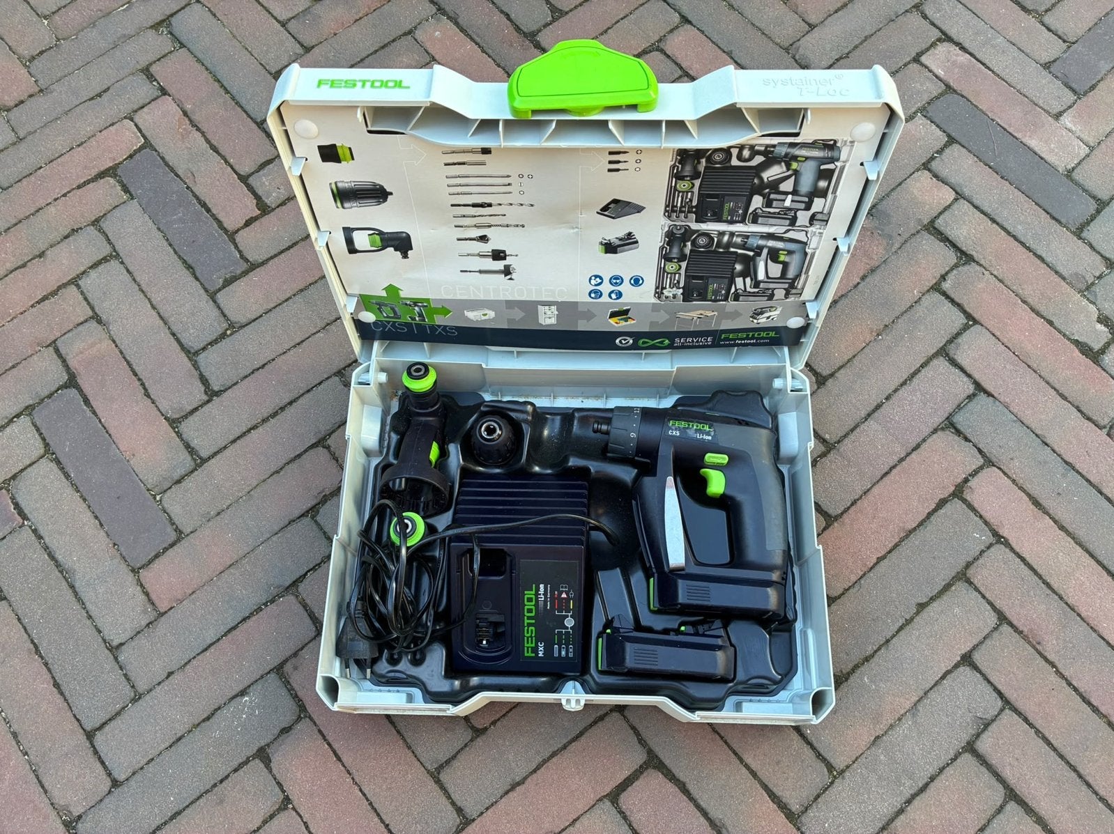 Festool CXS boormachine met lader en koffer, Doe-het-zelf en Verbouw, Boormachine, Gebruikt, Variabele snelheid, Ophalen of Verzenden