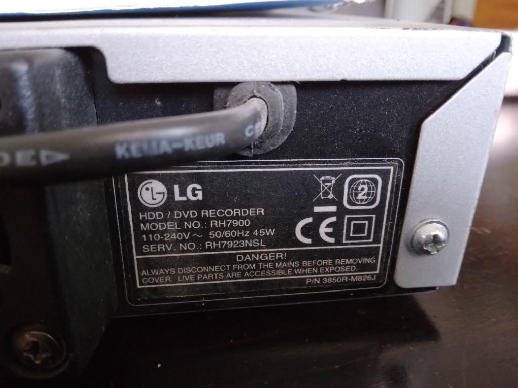 LG hdd/dvd, Ophalen, Gebruikt, Met harddisk, Dvd-recorder