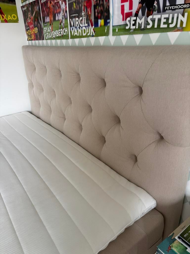 Hoofdbord hoofdboard bed 180 breed tweepersoonsbed, Huis en Inrichting, Slaapkamer | Boxsprings, Ophalen, Beige, Tweepersoons