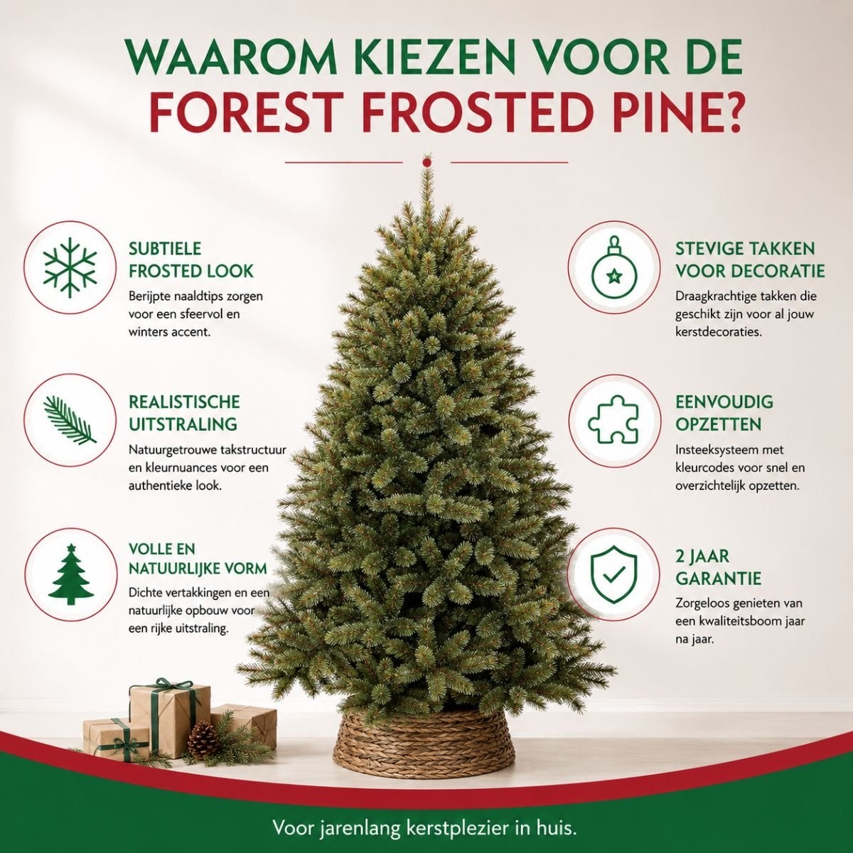 Triumph Tree Forest Frosted Pine Green 155 cm kunstkerstboom, Ophalen of Verzenden, Zo goed als nieuw