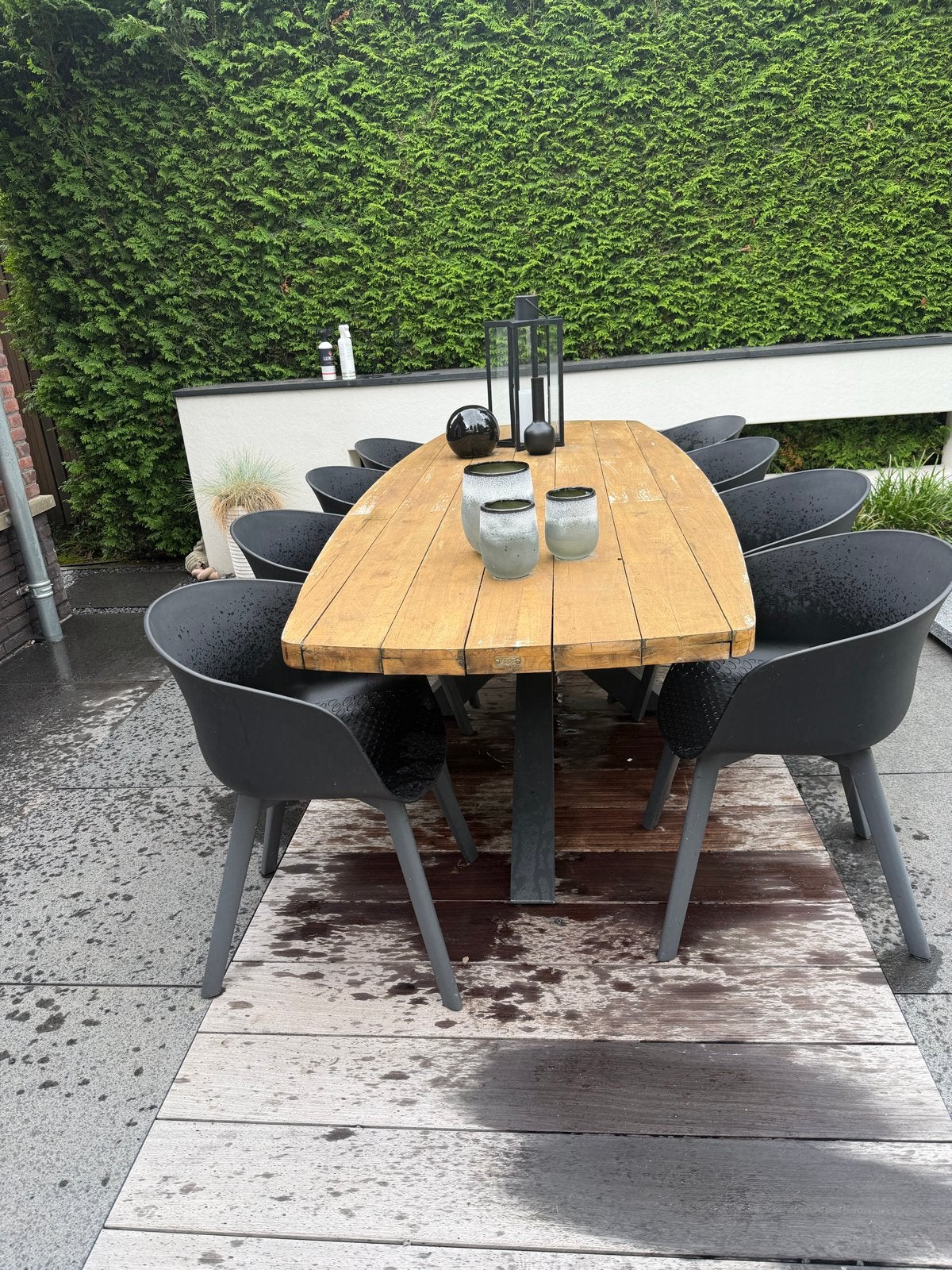 Merk Life Tuinset met 8 stoelen, Tuin en Terras, Tuinsets en Loungesets, Ophalen, Gebruikt, Eettafel, 8 zitplaatsen