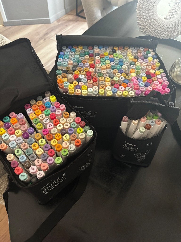 Ohuhu markers, Hobby en Vrije tijd, Ophalen of Verzenden, Gebruikt, Potlood of Stift