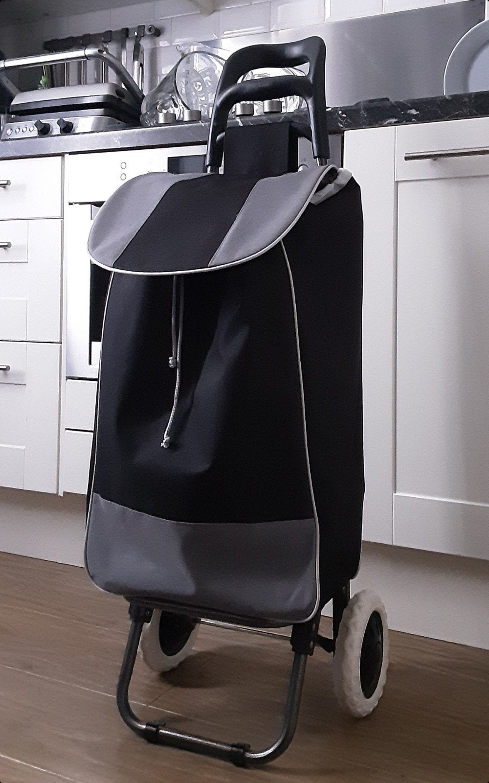 Boodschappen trolley kar Boodschappentas, 30 cm of meer, Zwart, Zo goed als nieuw, 75 cm of meer