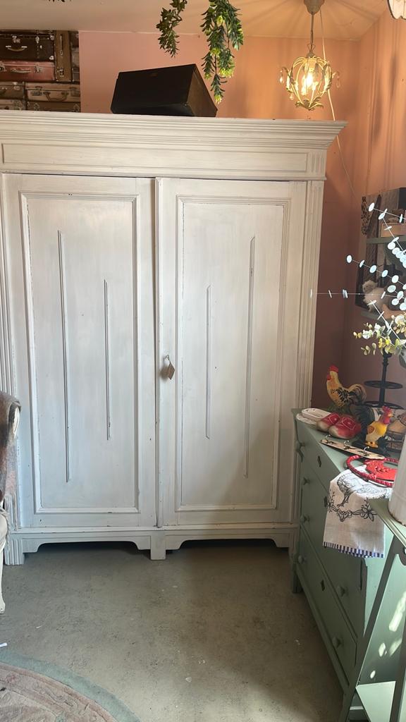 Witte Demontabele Kast, Huis en Inrichting, Kasten | Kledingkasten, Ophalen, Gebruikt, 200 cm of meer, Tante
