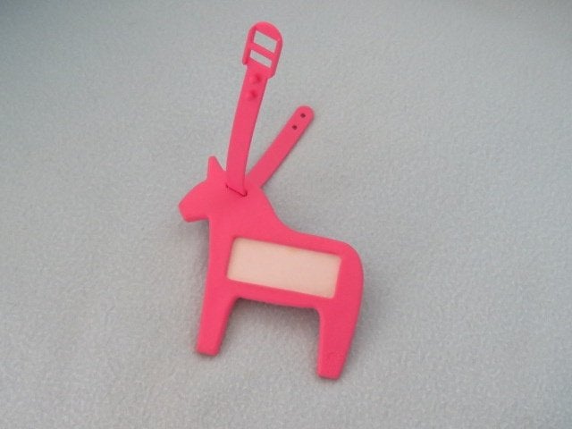 Vintage Ikea kofferlabel dalahäst dalapaardje roze NIEUW, Ophalen of Verzenden