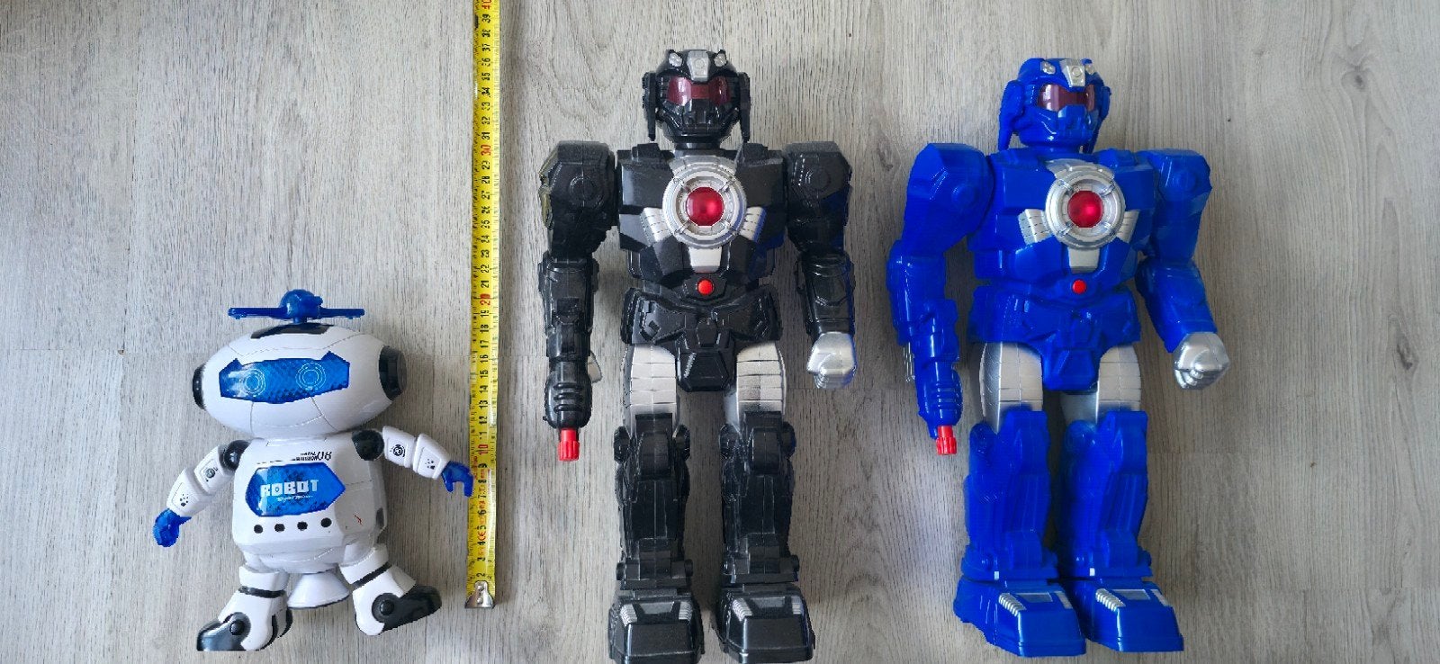 Set van 3 robots met licht en geluid, Ophalen of Verzenden, Gebruikt