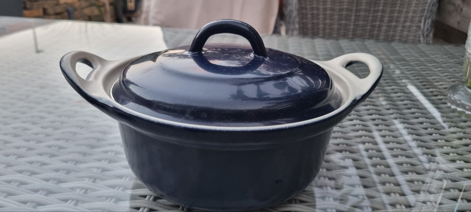 Gietijzeren pan met deksel - Made in France, Gietijzer, Ophalen of Verzenden, Zo goed als nieuw, Kookpan