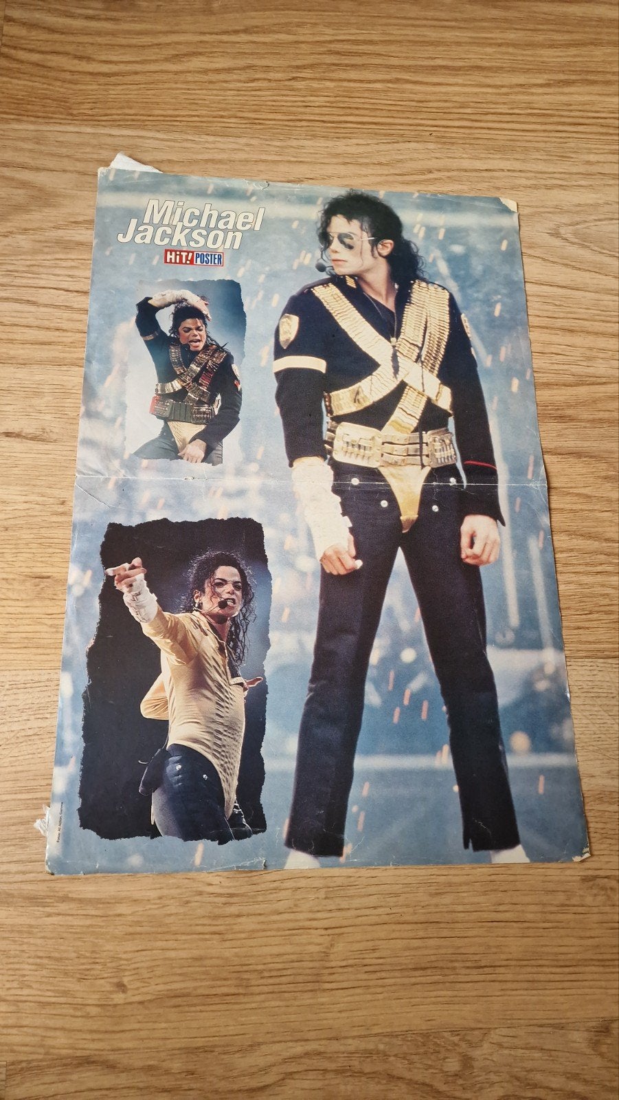 Michael Jackson Dangerous Tour actie poster uit magazine, Ophalen of Verzenden