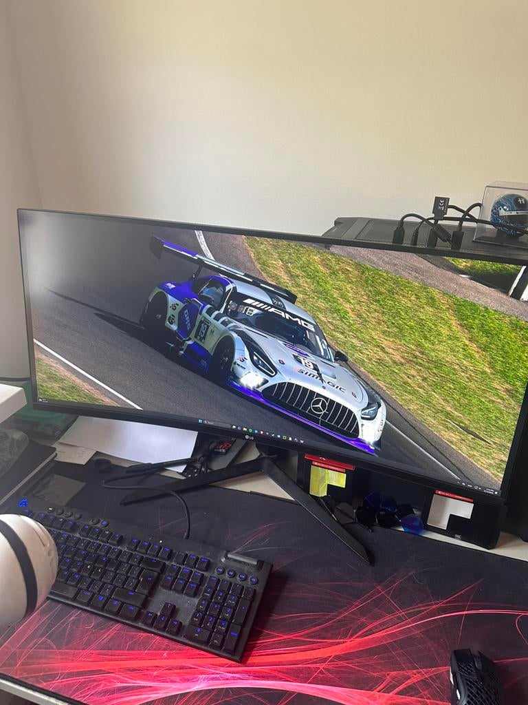 LG UltraGear 34GP63AP-B — QHD curved gaming monitor — 160 hz, Computers en Software, Monitoren, IPS, Curved, Minder dan 1 ms, Zo goed als nieuw