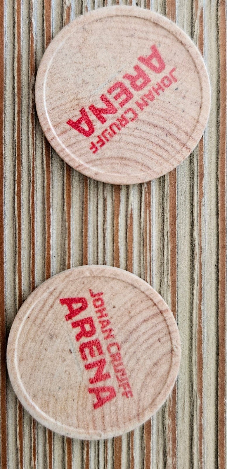 Johan Cruijff ArenA houten fiches, Ophalen, Gebruikt, Ajax, Overige typen