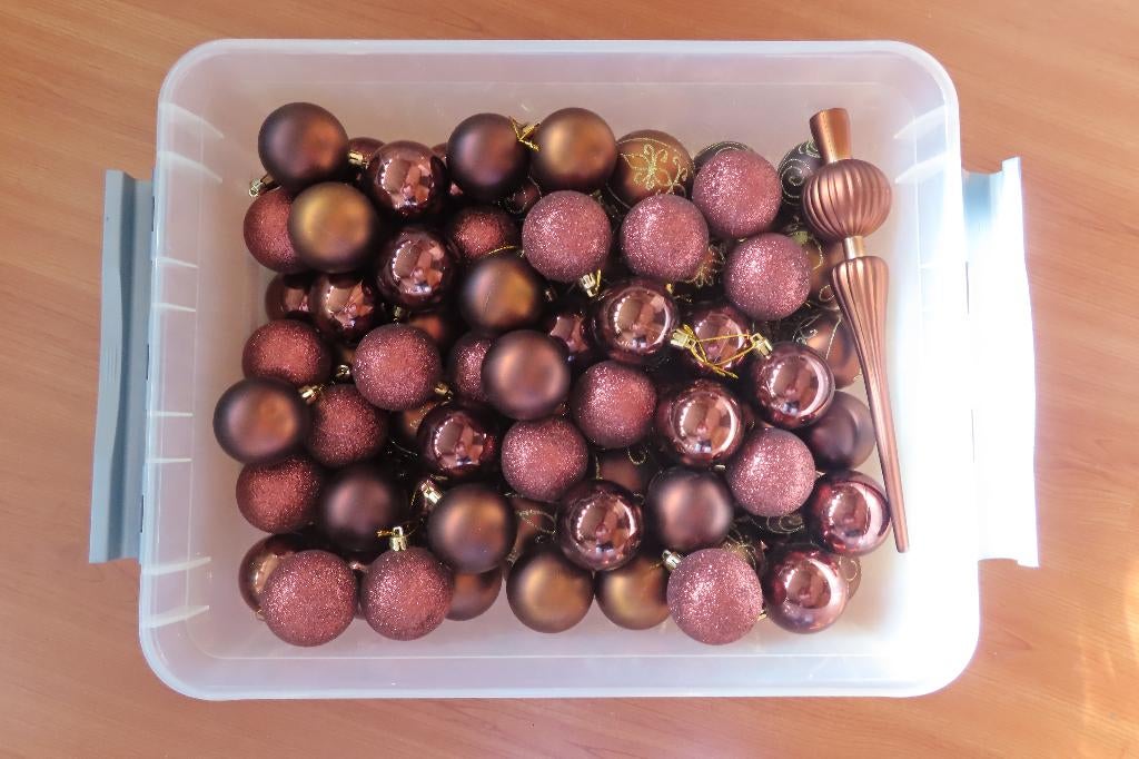 Kerstballen Bruin (3854), Diversen, Kerst, Ophalen, Zo goed als nieuw