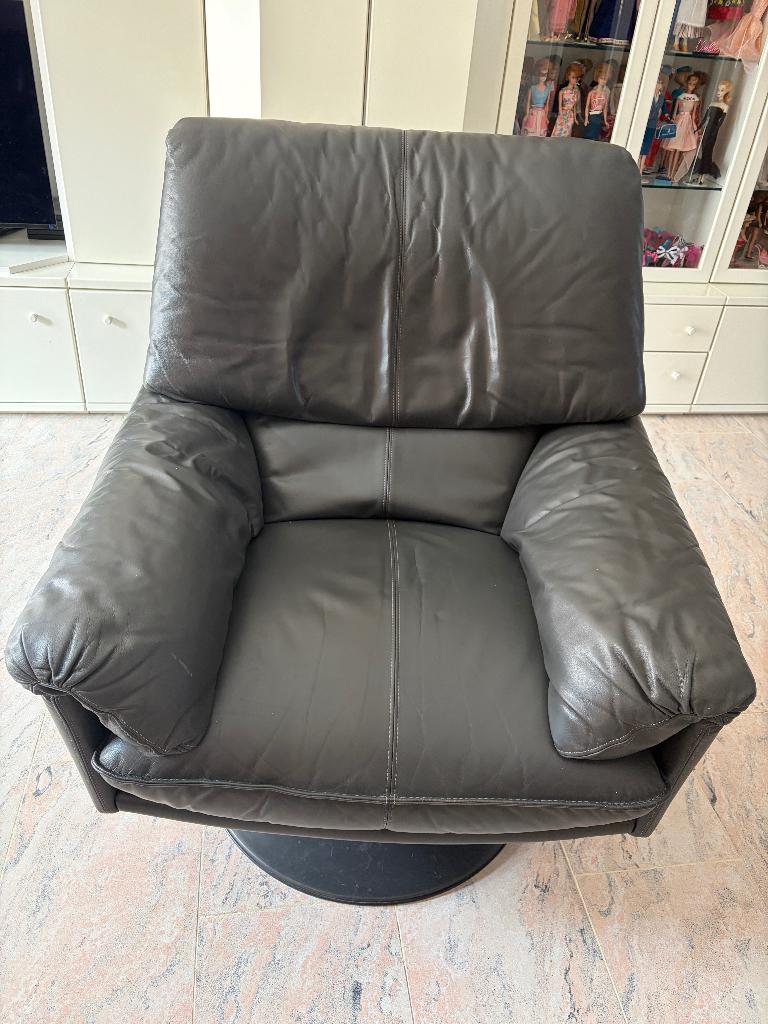 Leolux fauteuil, Huis en Inrichting, Fauteuils, Ophalen, Gebruikt, 50 tot 75 cm, Leer