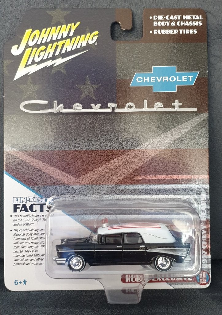 Chevrolet Hearse met USA Vlag Johnny Lightning 1:64, Christian@diecastcompany.nl, Auto, Diecast Company, Nieuw