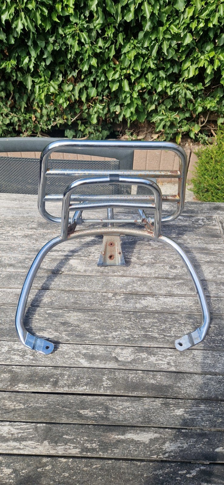 Vespa Primavera/Sprint bagagerek Chroom (licht gecorrodeer, Ophalen, Gebruikt, Overige typen, Vespa