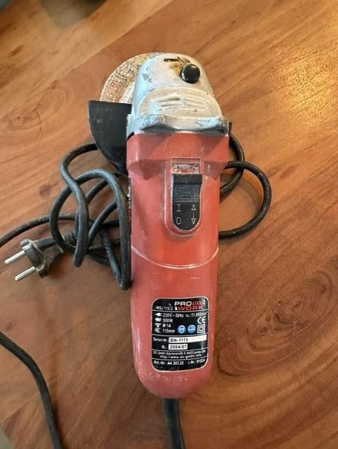 Pro Work haakse slijper WSJ115-2 (gebruikt), Ophalen of Verzenden, Gebruikt, Minder dan 700 watt, Haakse handslijpmachine