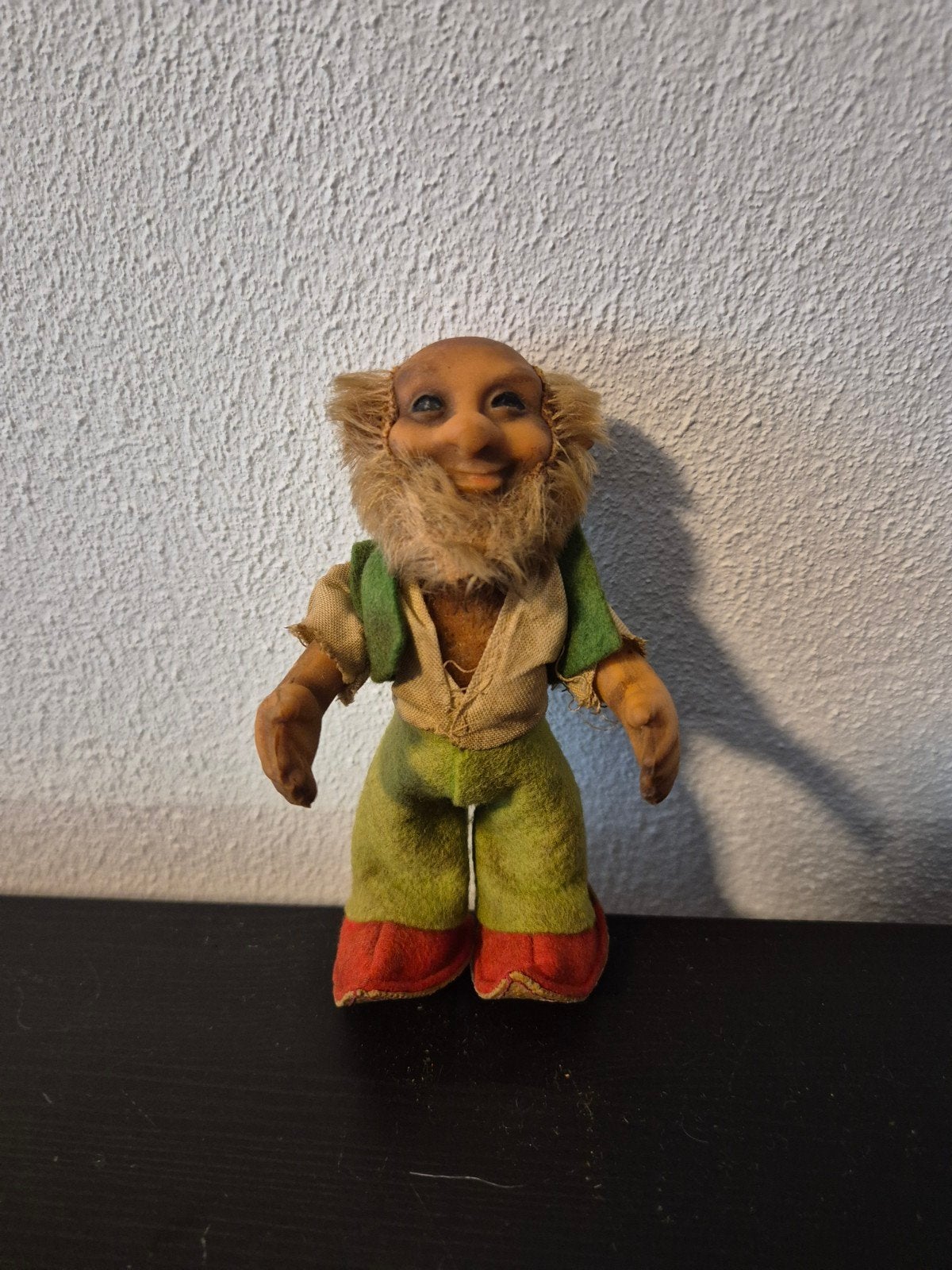 Vintage Steiff-achtige trol/kabouter pop, Ophalen of Verzenden, Gebruikt