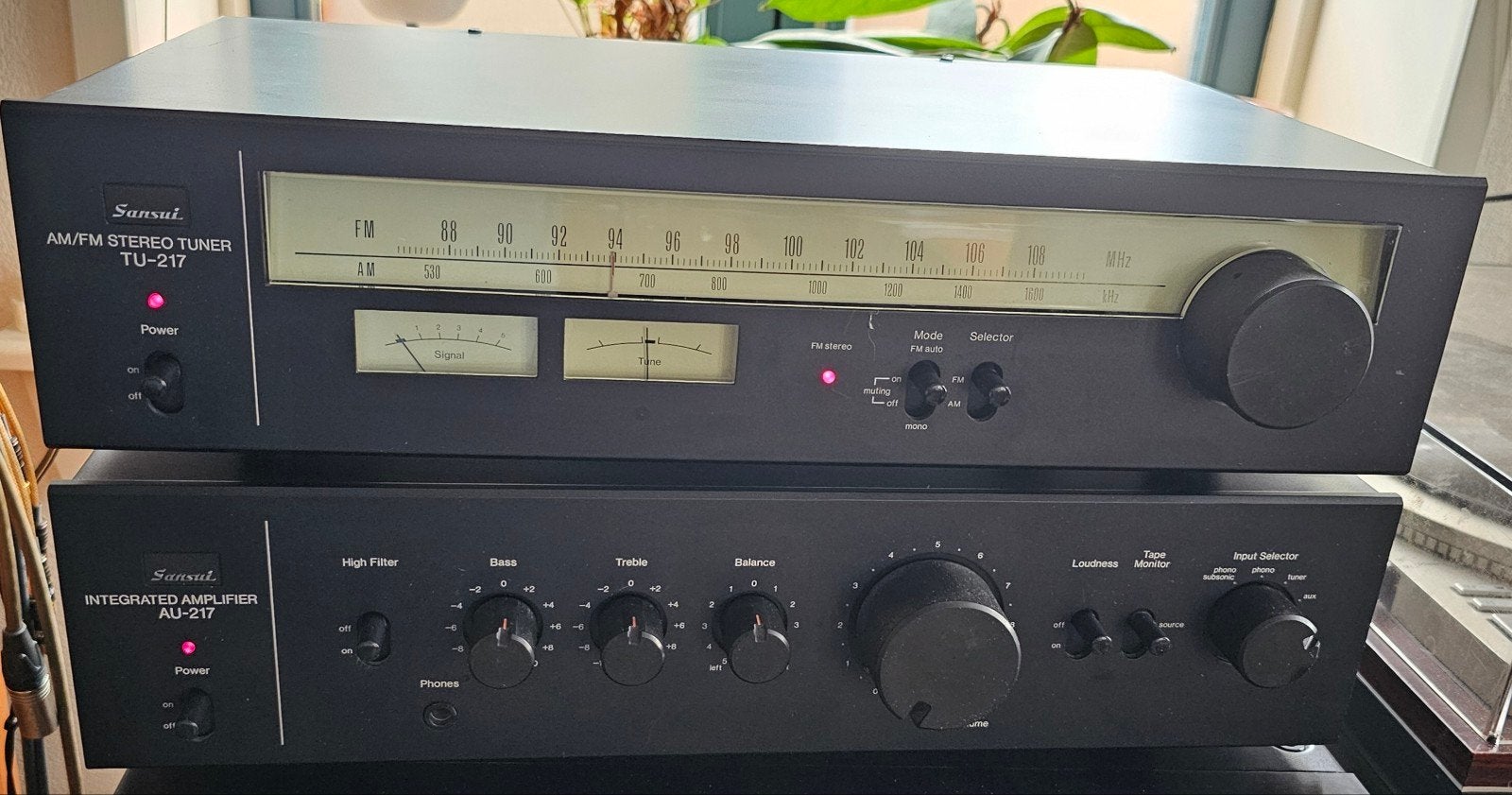Sansui A217 T217 Vintage seventies set, geserviced,garantie, Overige merken, Sansui, Tuner of Radio, Refurbished