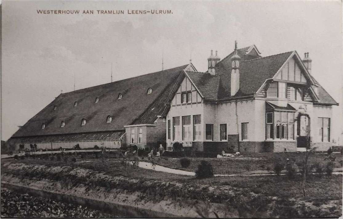 Fotokaart Westerhouw aan Tramlijn - 1922 (Gr), Ophalen of Verzenden, 1920 tot 1940, Gelopen, Groningen