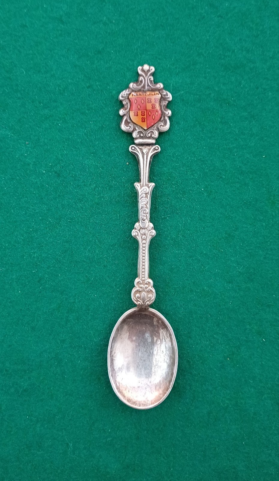 Decoratief theelepeltje met wapen van Haarzuilen, Antiek en Kunst, Ophalen