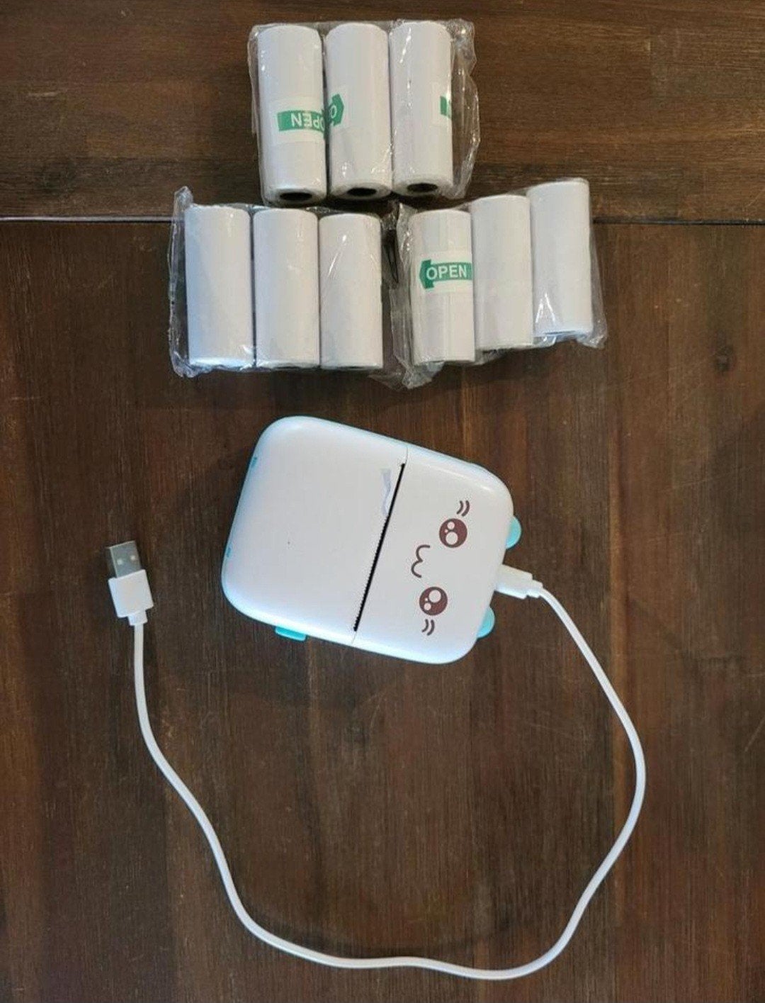 Mini Draagbare Thermische Printer met Rollen Papier, Computers en Software, Printers, Zwart-en-wit printen, Onbekend, Printer