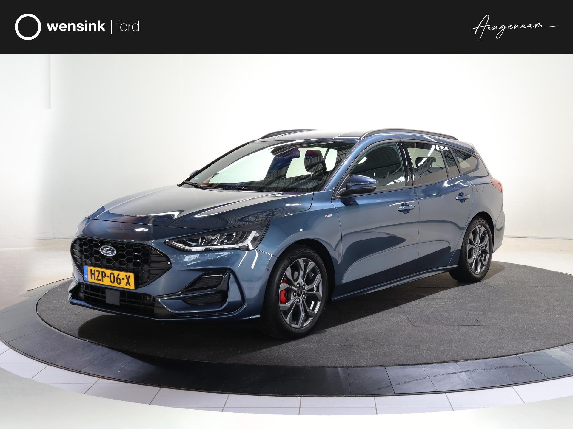 Ford Focus Wagon 1.0 EcoBoost Hybrid ST Line X | Trekhaak |, Auto's, Gebruikt, Euro 6, Blauw, Origineel Nederlands