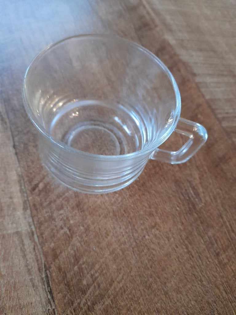 GLAZEN THEEGLAS Merk Duralex, Glas of Glazen, Gebruikt, Ophalen of Verzenden, Glas