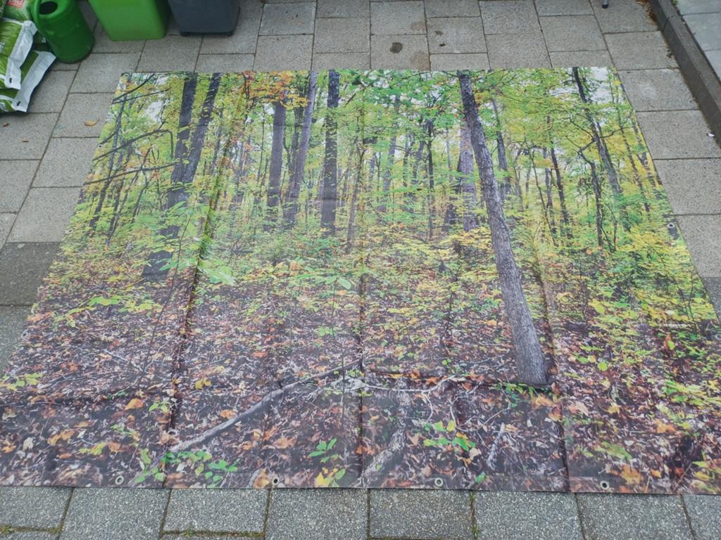 Tuin doeken (bos patroon), Tuin en Terras, Ophalen of Verzenden, Gebruikt, Overige materialen, Overige typen