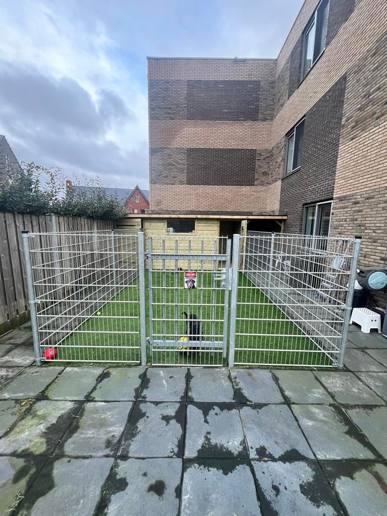 HERRAS Hekwerk met POORT ZGAN, Tuin en Terras, Tuinhekken en Hekwerk, Zo goed als nieuw, Dubbelstaafmat hekwerk, IJzer, Met poort